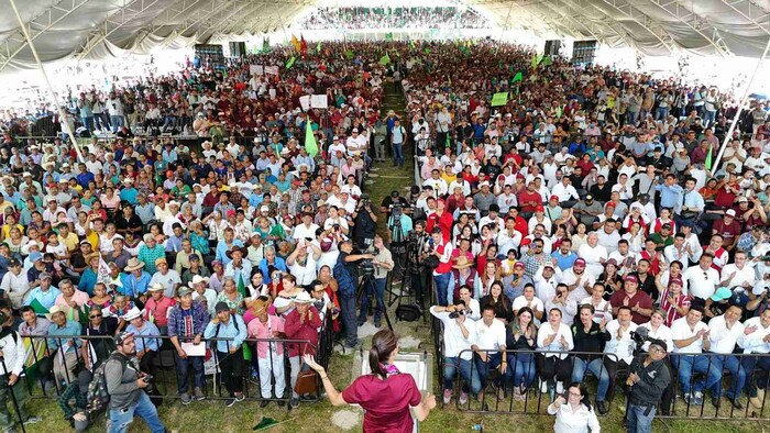 SI QUEREMOS QUE SIGAN LOS PROGRAMAS SOCIALES Y QUE LE VAYA TODAVÍA MEJOR A CHIAPAS, HAY QUE VOTAR POR LOS PARTIDOS DE LA 4T: CLAUDIA SHEINBAUM DESDE TILA