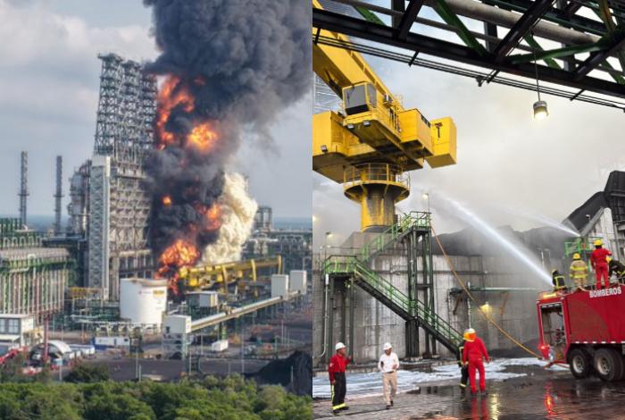Sofocan incendio en la refinería Olmeca de Dos Bocas; no reportan heridos hasta el momento