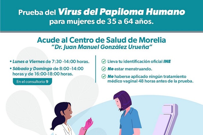 SSM ofrece pruebas gratuitas de Papiloma Humano en Centro de Salud de Morelia