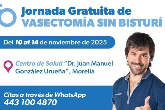 SSM realizará vasectomías sin bisturí gratuitas en Morelia