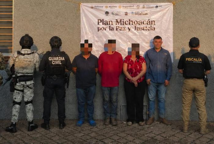 SSP brinda apoyo en cateos en Tzitzio; detenidas 4 personas