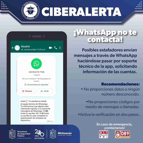 SSP emite alertas por posibles fraudes en WhatsApp