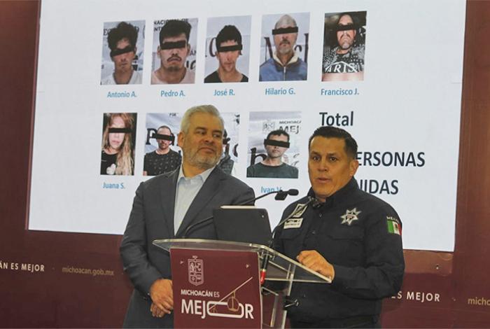 SSP: En 100 días se detuvieron a 933 personas y desarticularon células criminales en distintas regiones de Michoacán