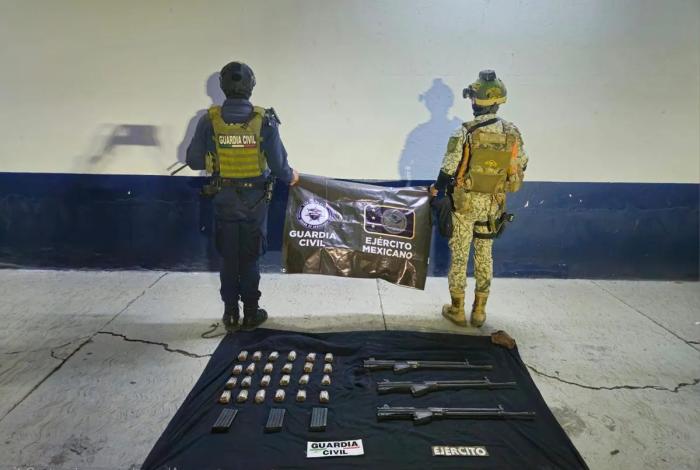 SSP y Defensa aseguran vehículo blindado y municiones en Buenavista