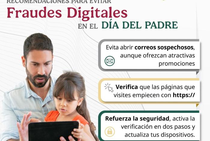SSPC EMITE RECOMENDACIONES PARA EVITAR SER VÍCTIMA DE DELITOS CIBERNÉTICOS POR LA CELEBRACIÓN DEL DÍA DEL PADRE