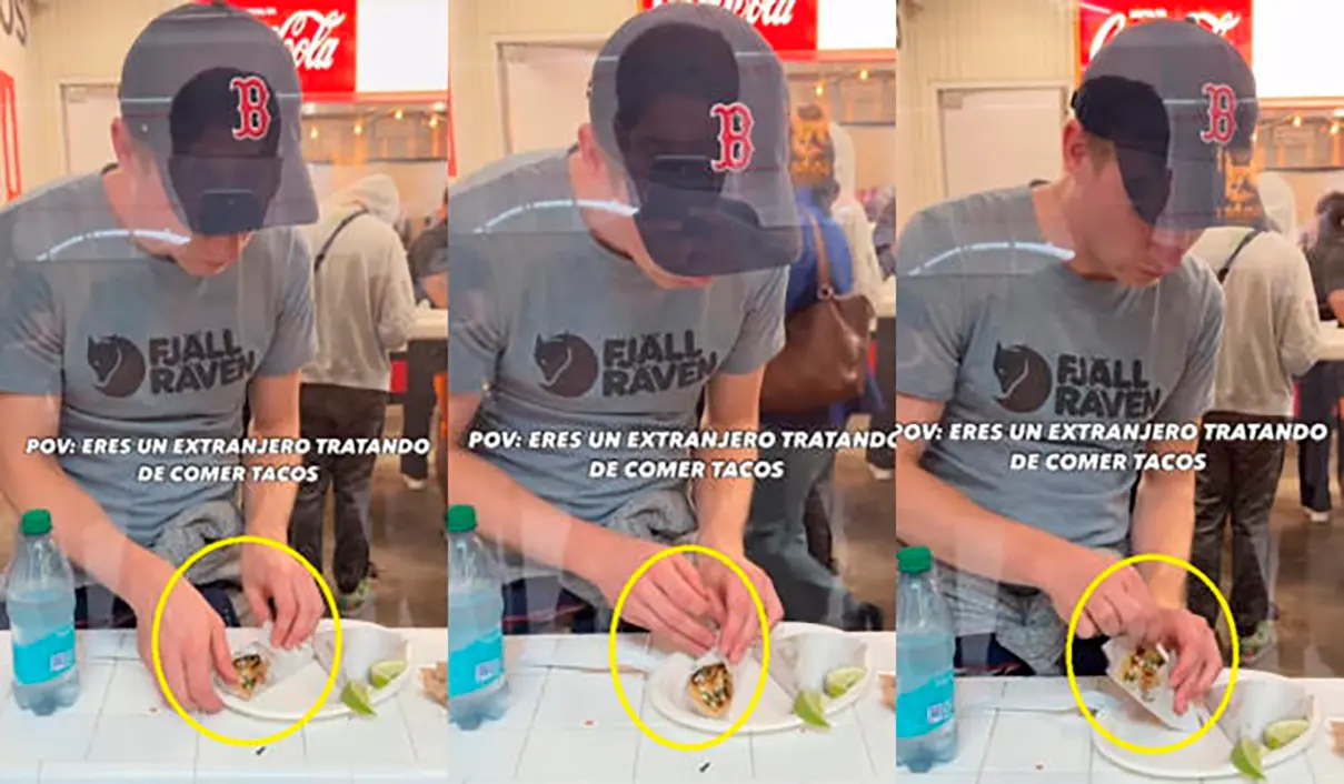 Taco 1 – Turista 0: Video de extranjero se hace viral por no saber comer un taco