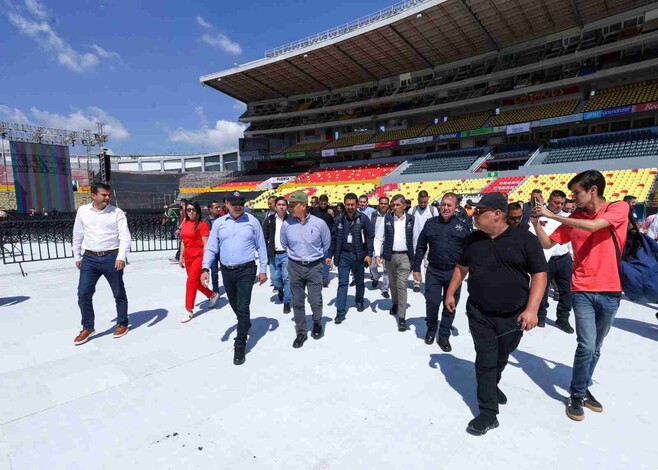 Todo listo en el Morelos para el Tercer Informe de Bedolla