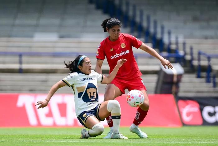 Toluca Femenil supera a Pumas 2-1 y avanza en la tabla