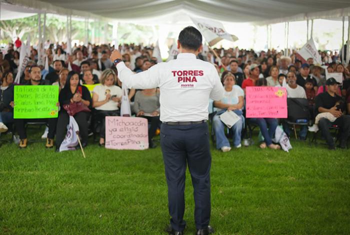 Torres Piña muestra músculo territorial con más de 2 mil liderazgos en Morelia