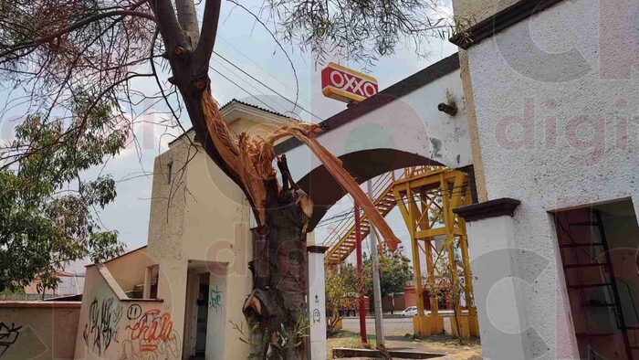 Totalmente abandonada, entrada del fraccionamiento Villa Magna en Morelia