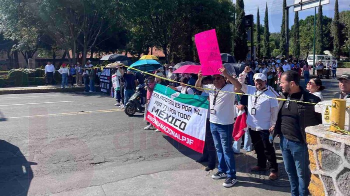 Trabajadores del Poder Judicial de la Federación se manifiestan en Ceconexpo