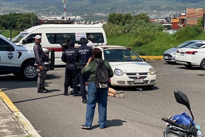 Traneúnte es atropellada en la avenida Río Grande de Morelia, a la altura de Prados Verdes