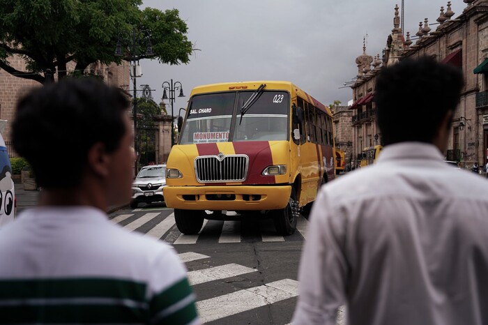 Transportistas se retiran del centro de Morelia