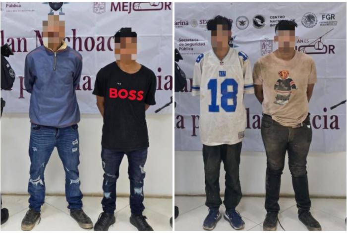 Tras operativo en Uruapan, rescatan a dos personas privadas de la libertad y detienen a dos implicados