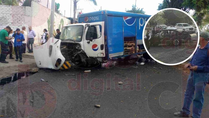 Tres lesionados deja choque en el libramiento norte de Morelia