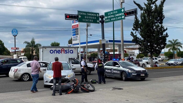 Tres lesionados en dos hechos de tránsito casi simultáneos en Morelia