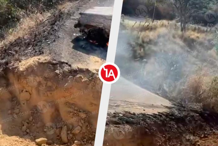 Trozan tramo de la carretera Apatzingán-Buenavista