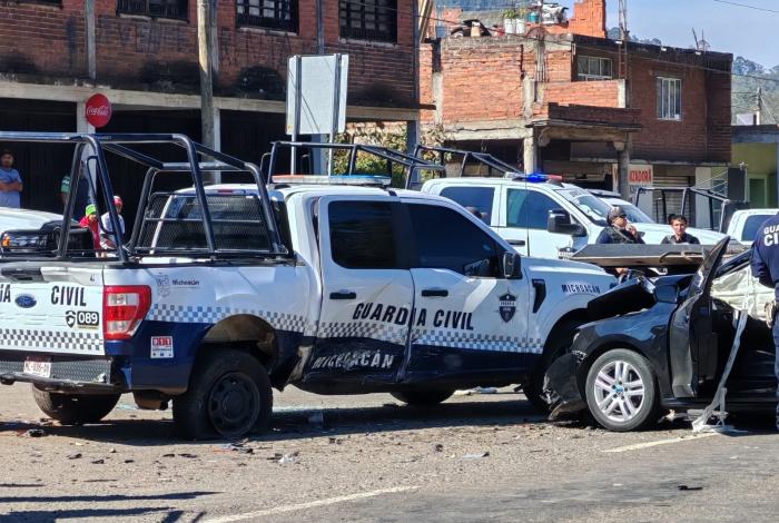 #Video #Actualización | Aquí el momento exacto del choque de carro con patrulla de la Guardia Civil que dejó 8 heridos