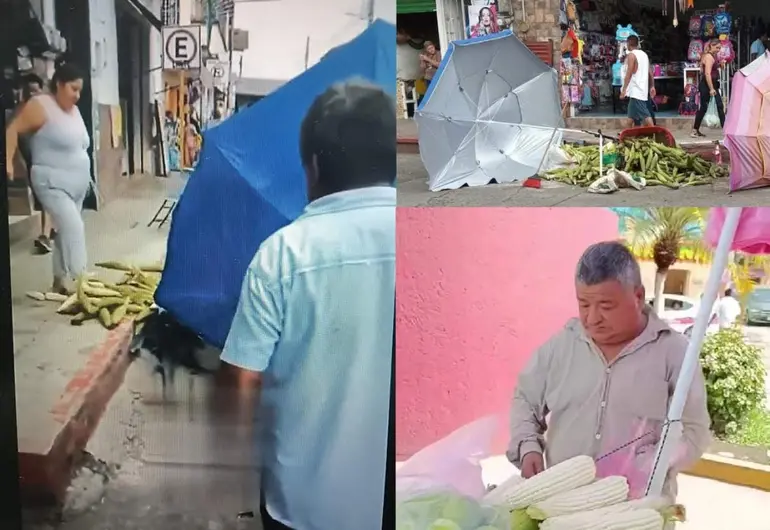 #Video: Aparece ‘Lady Elotes’ y la gente se junta para apoyar al vendedor