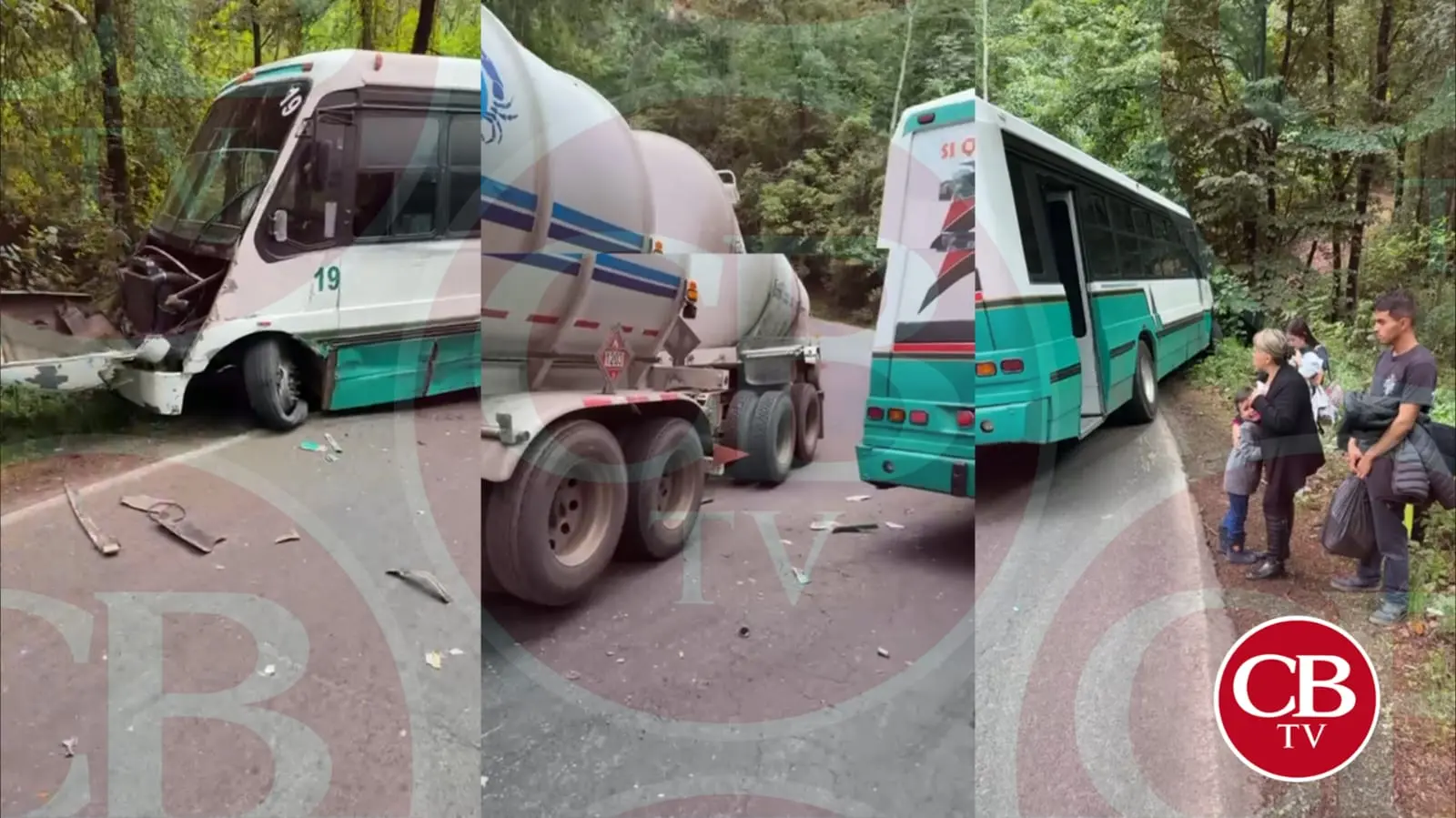 #Video: Choca camión de pasajeros y tráiler en Villa Madero