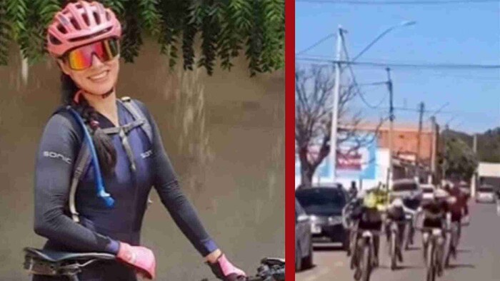 Video: Ciclista muere aplastada por una bocina gigante