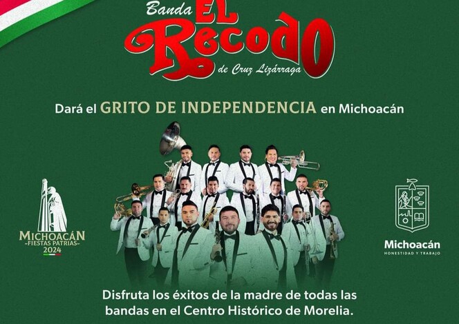 #Video | Con concierto gratuito de la Banda el Recodo, Morelia dará el grito de independencia