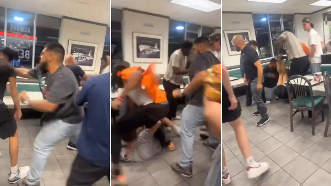 #Video: Confusión termina en pelea campal en local de comida rápida en Texas