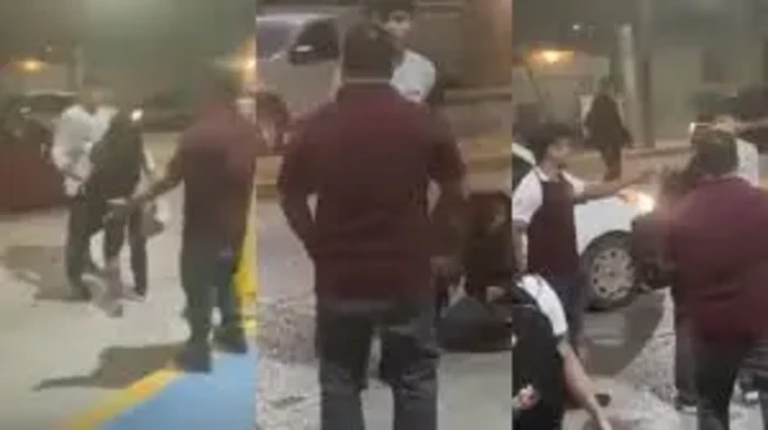 #Video: Docente defiende a alumna que era golpeada por su novio fuera del plantel en Tamulipas