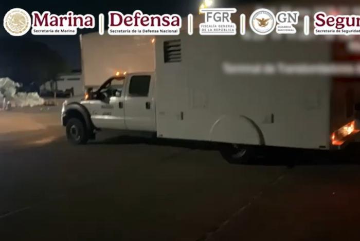 #Video | Fuerzas federales aseguran más de media tonelada de metanfetamina en el recinto portuario de Mazatlán