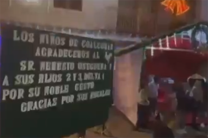 VIDEO | Gobierno de Coalcomán agradece al Mencho por entrega de juguetes a los niños