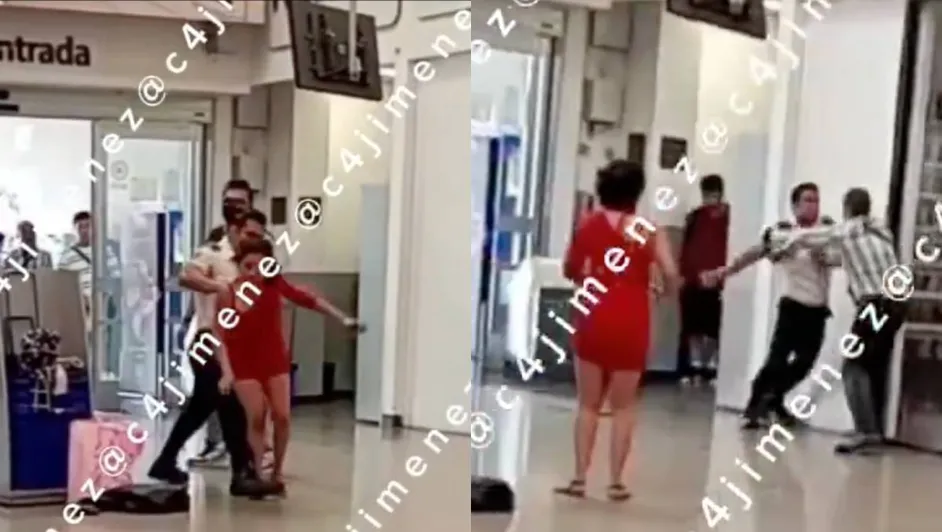 #Video: Graban pelea entre guardia de seguridad y ladrón en super