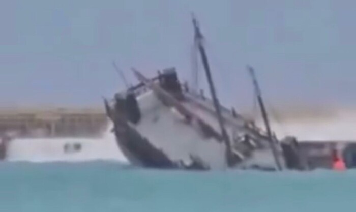 #Video | Huracán Beryl hunde famoso crucero de fiestas Jolly Roger en Barbados