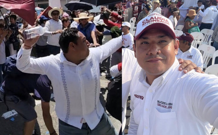 #Video | Identifican presunto responsable de lanzar la botella contra AMLO en Veracruz