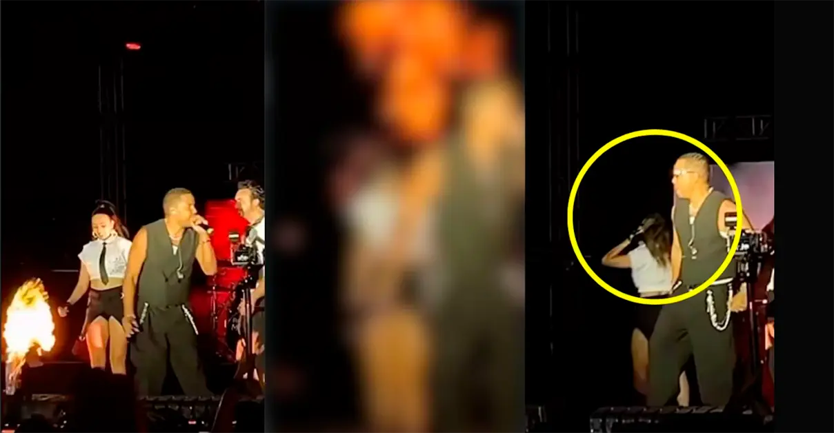 #Video: Incidente con fuegos artificiales pone en riesgo a bailarina durante concierto