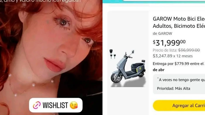 #Video: Influencer se hace viral tras recibir una moto eléctrica de casi 30 mil pesos de un fan