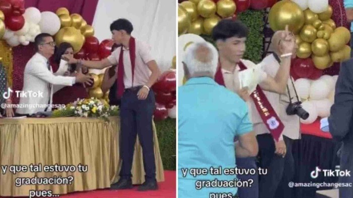 Video: Joven arrebata diploma e insulta a director en ceremonia de graduación