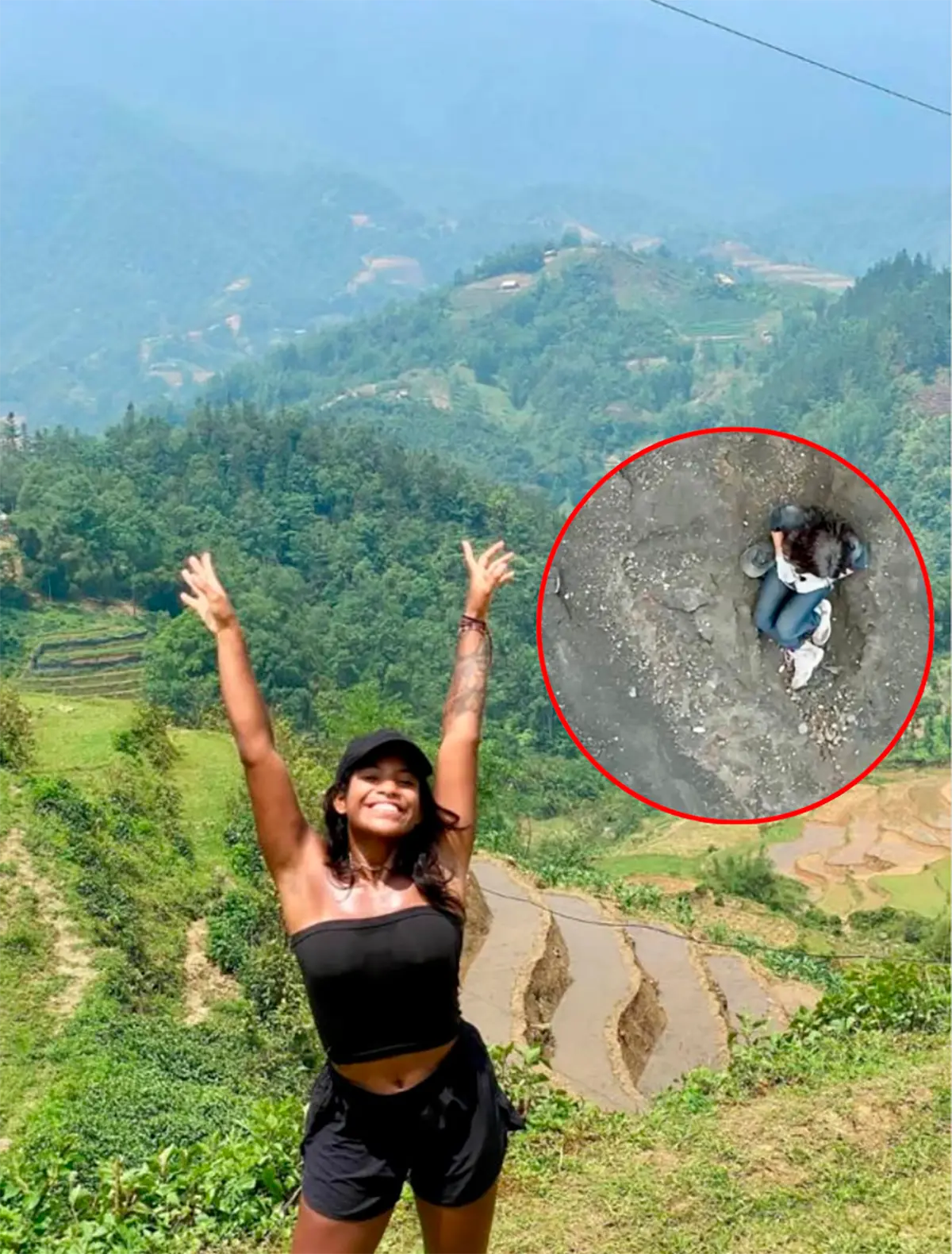 #Video: Joven brasileña lleva tres días atrapada en volcán de Indonesia