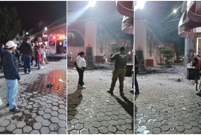 VIDEO | Otro incidente con pirotecnia: estallan dos puestos de 'cuetitos' en Yurécuaro