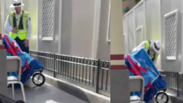 Video: Padres ‘abandonan’ en su carriola a su hijo para subir a una atracción en Disneyland