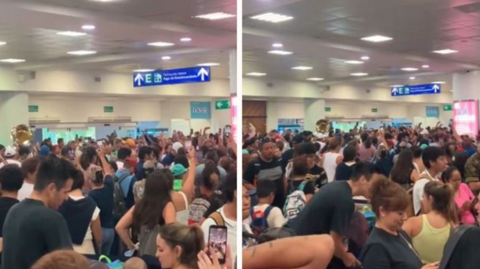 Video: Pasajeros cantan ‘Cielito Lindo’ en aeropuerto de Cancún ante caída del sistema