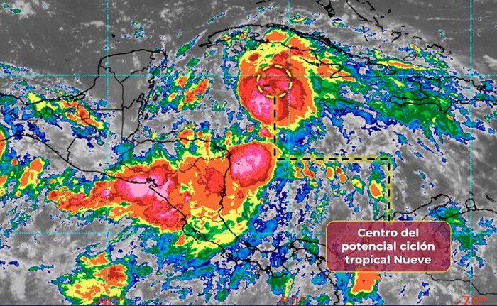 #Video | Potencial ciclón tropical Nueve se acerca a Quintana Roo