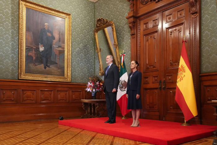#Video | Presidenta Claudia Sheinbaum recibe al jefe del Estado español, Rey Felipe VI
