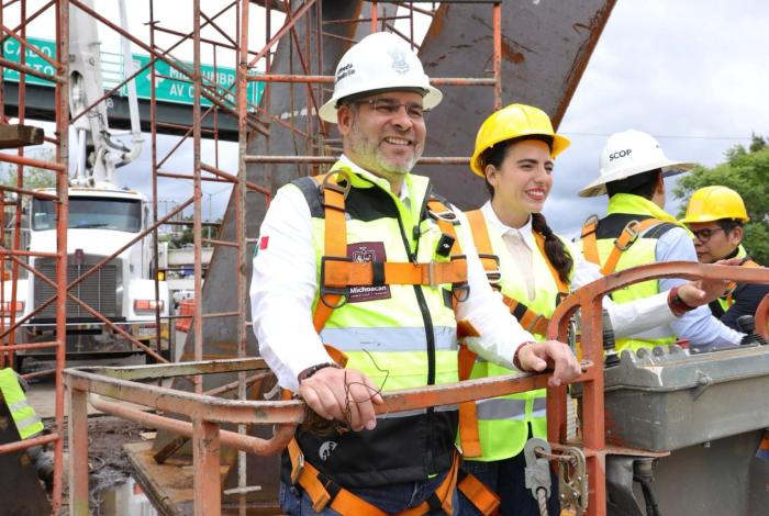 #Video | Supervisa Bedolla construcción del distribuidor vial Eréndira; registra 27 % de avance