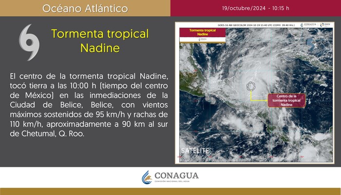 #Video | Tormenta tropical “Nadine” tocó tierra en Belice y afectará a México