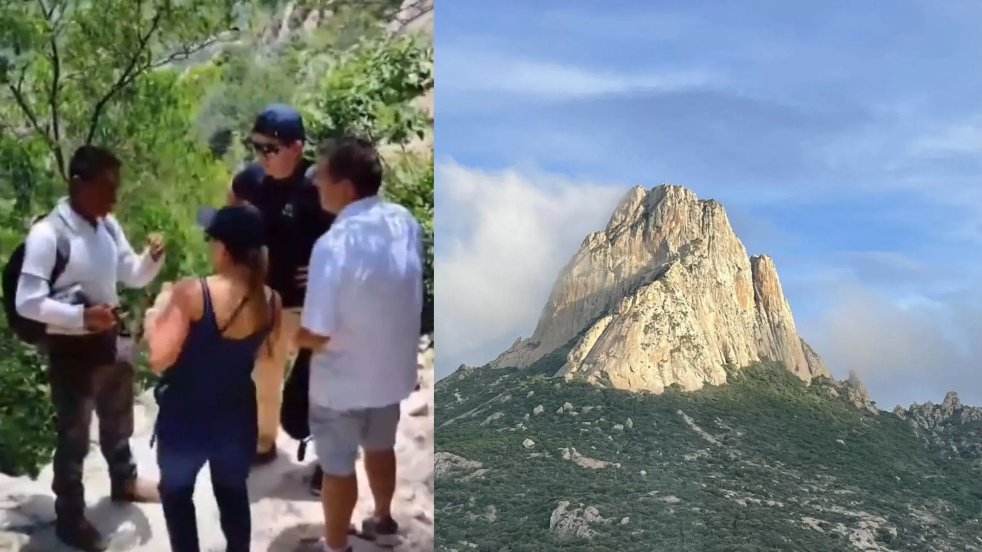 #Video: Turista estadounidense raya la Peña de Bernal; justifica su acción