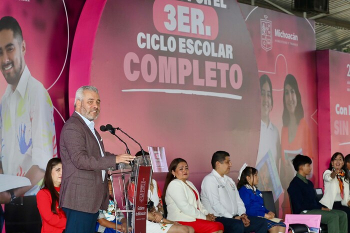 #Video | Vamos por tercer ciclo escolar completo: Bedolla