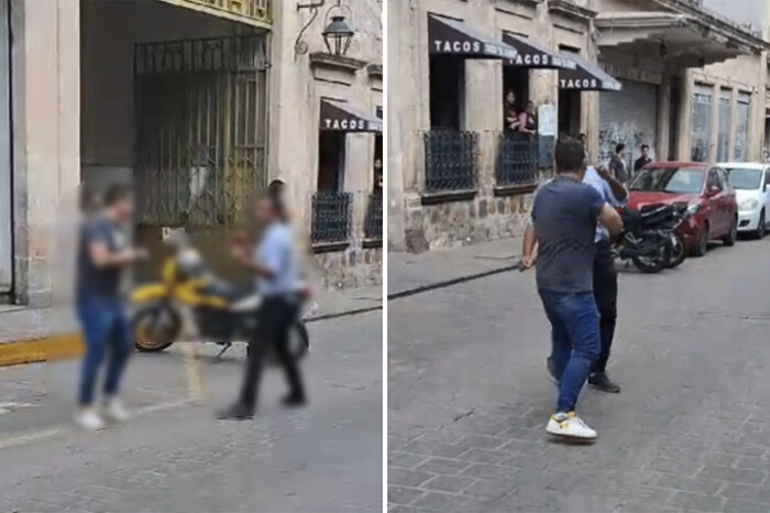 VIDEOS | Otra de street fighter morelianos: captan pelea entre dos hombres en pleno centro