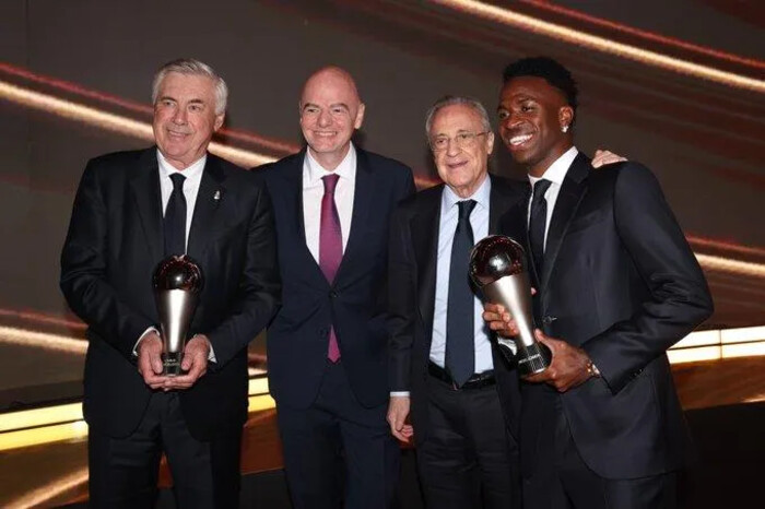 Vinicius y Ancelotti conquistan Premios The Best  2024