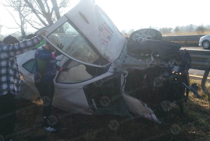 Volc4dura en la Morelia-Pátzcuaro deja dos les1onados