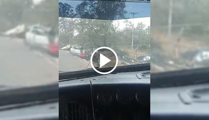 Vuelca camión de aguacate en Uruapan; automovilistas rapiñan todo lo que pueden